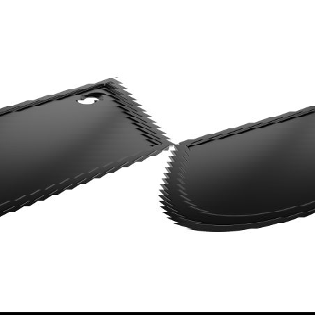 Mexen Flow полукръгъл асиметричен нисък десен поддушови корита 100 x 80 см, черен мат - 46Q708010R