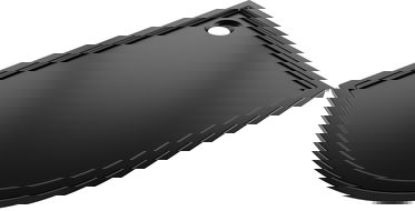 Mexen Flow полуокръгъл асиметричен тънък десен 100 x 80 см, черен мат - 46Q708010R