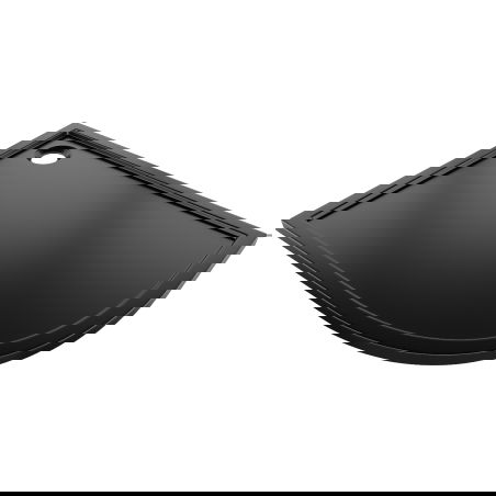 Mexen Flow полукръгъл асиметричен плитък ляв 100 x 90 см, черен мат - 46Q709010L