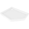 Mexen Flow+ Петостенен ляв душов поддон 90 x 80 см, бял гланц - 46P108090LH