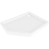 Mexen Flow+ петостенен поддушов корито дясно 90 x 80 см, бял гланц - 46P108090RH