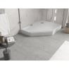 Mexen Flow+ петостенен поддушов корито дясно 90 x 80 см, бял гланц - 46P108090RH