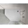 Mexen Flow+ петостенен поддушов корито дясно 90 x 80 см, бял гланц - 46P108090RH