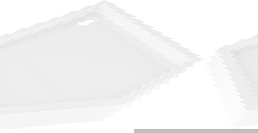 Mexen Flow+ ляв петоъгълен душов поддушник 100 x 80 см, бял гланц - 46P108010LH