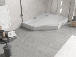 Mexen Flow+ петоъгълна душ кабина дясна 100 x 80 см, бял гланц - 46P108010RH