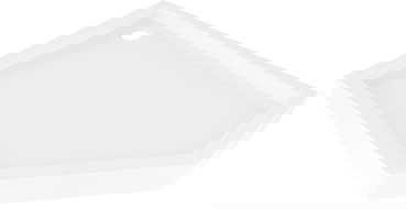 Mexen Flow+ петостенен поддушник ляв 100 x 90 см, бял гланц - 46P109010LH