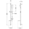 Mexen DQ49 комплект за душ, подвижен, бял - 785494581-25