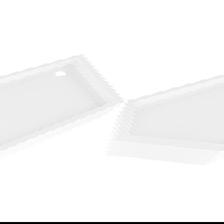 Mexen Flow+ петдесетстенен душа право 100 х 90 см, бял гланц - 46P109010RH