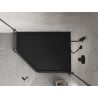 Бродирана Mexen Flow+ петсечение подложка, дясна 90 x 80 см, черен мат - 46P708090RH
