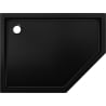 Mexen Flow+ петоъгълна лява душ кабина 80 x 100 см, черен мат - 46P708010LH