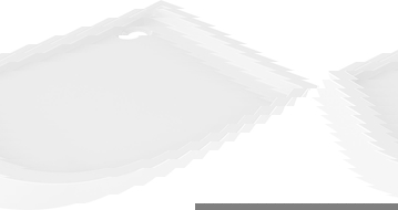 Mexen Flow+ асиметричен полукръгъл ляв душ поддон 90 x 80 cm, бял гланц - 46Q108090LH