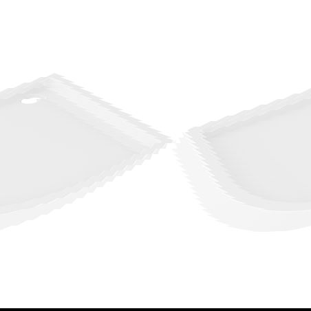 Mexen Flow+ полукръгъл асиметричен ляв поддушов съд 100 x 80 см, бял гланц - 46Q108010LH