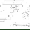 Mexen Flow+ полукръгъл асиметричен десен 100 x 80 см, бял гланц - 46Q108010RH