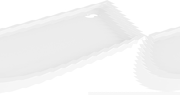 Mexen Flow+ полукръгъл асиметричен десен душ поддушник 100 x 80 см, бял гланц - 46Q108010RH