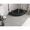 Mexen Flow+ асиметричен десен полукръгъл поддушов корито 100 x 80 cm, черен мат - 46Q708010RH