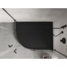 Mexen Flow+ асиметричен десен полукръгъл поддушов корито 100 x 80 cm, черен мат - 46Q708010RH