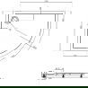 Mexen Flow+ полукръгъл асиметричен ляв 100 x 90 см, бял гланц - 46Q109010LH