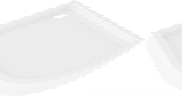 Mexen Flow+ полукръгъл асиметричен ляв поддушов корито 100 x 90 см, бял гланц - 46Q109010LH