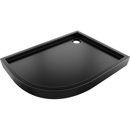 Mexen Flow+ полукръгъл асиметричен десен 100 x 90 см, черен мат - 46Q709010RH