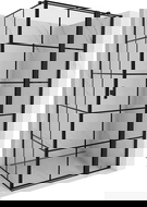 Mexen Mist T кабина за душ с отваряща се врата, дясна 110 x 95 см, черна решетка, черна - 8A4T-110-095-70-77-P