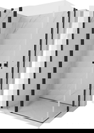 Mexen Mist Duo душ кабина с врати 90 x 80 см, прозрачна, черна - 8A4-090-080-70-00