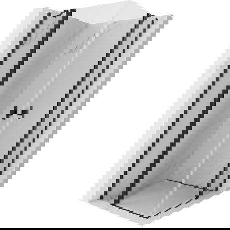 Mexen Mist Duo душ кабина с панти 95 x 95 см, прозрачна, черна - 8A4-095-095-70-00