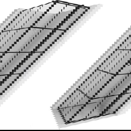 Mexen Mist T душ кабина с врата надясно 120 x 120 см, черна решетка, черна - 8A4T-120-120-70-77-P