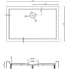 Mexen Flow+ правоъгълна душ кабина 90 x 80 cm, бял гланц - 46R108090H