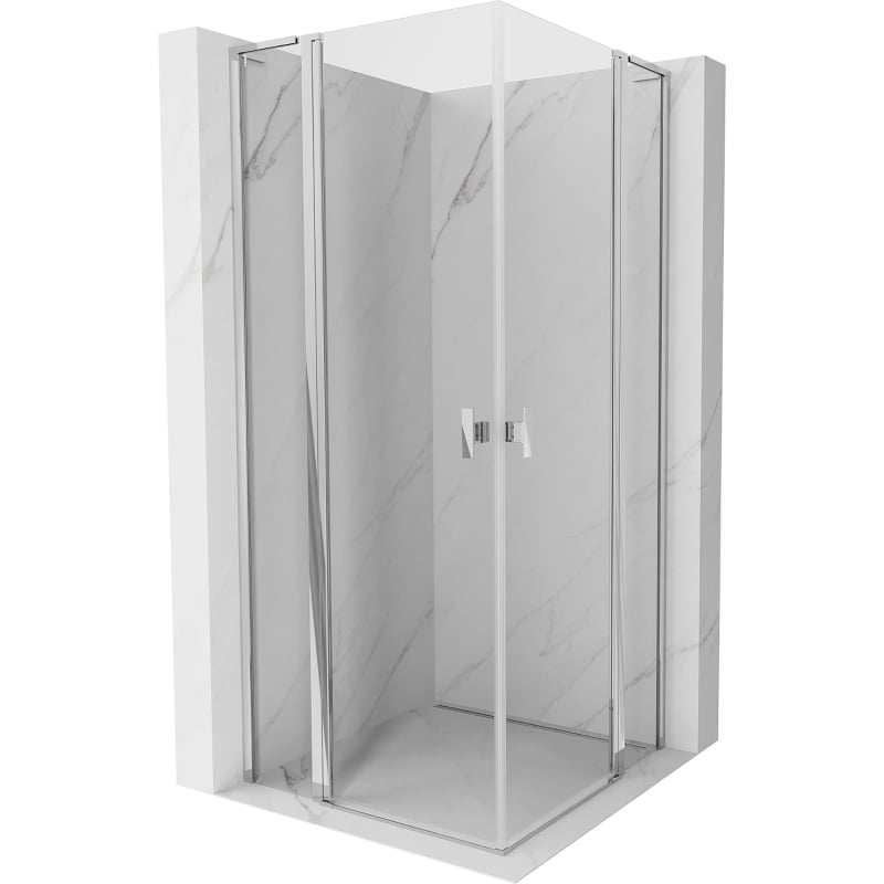 Mexen Mist L Duo въртяща се душкабина 90 x 90 см, прозрачна, хром - 8A4L-090-090-01-00