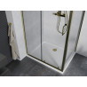 Mexen Apia плъзгащa душ кабинa 100 x 80 см, прозрачна, златна + душ кабина Flat,