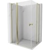 Mexen Mist L Duo кабина за душ отваряема 100 x 90 см, прозрачна, златна - 8A4L-100-090-50-00