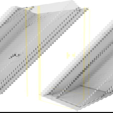 Mexen Mist L Duo душ кабина с врати 100 x 95 см, прозрачна, злато - 8A4L-100-095-50-00