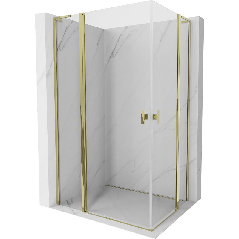 Mexen Mist L Duo кабина за душ с врата 115 x 95 см, прозрачна, златна - 8A4L-115-095-50-00