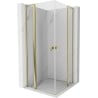 Mexen Mist L Duo душ кабина със сгъваеми врати 110 x 110 см, прозрачна, златна - 8A4L-110-110-50-00