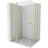 Mexen Mist L Duo наклонена душ кабина 110 x 90 см, прозрачна, златна четка - 8A4L-110-090-55-00