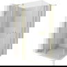 Mexen Mist L Duo отваряща се душ кабина 120 x 95 см, прозрачна, златна четка - 8A4L-120-095-55-00