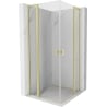 Душ кабина Mexen Mist L Duo 115 x 115 cm, прозрачна, злато четкан - 8A4L-115-115-55-00