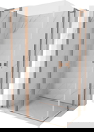 Mexen Mist L Duo душ кабина шарнирна 120 x 90 см, прозрачна, четкана мед - 8A4L-120-090-65-00