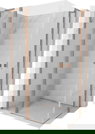 Mexen Mist L Duo отваряща се душ кабина 105 x 95 см, прозрачна, четкан мед - 8A4L-105-095-65-00