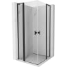 Mexen Mist L Duo отваряща се душ кабина 90 x 90 см, прозрачна, черна - 8A4L-090-090-70-00
