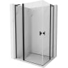 Mexen Mist L Duo отваряема душ кабина 110 x 90 см, прозрачна, черна - 8A4L-110-090-70-00