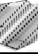 Mexen Mist L Duo люлееща се душ кабина 115 x 110 cm, черна рамка, черна - 8A4L-115L-110P-70-70