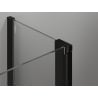 Mexen Mist L Duo душ кабина плъзгаща се 95 x 90 см, черна решетка, черна - 8A4L-095L-090P-70-77