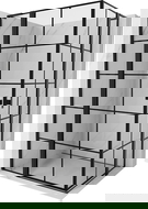 Mexen Mist L Duo душ кабина с отваряща врата 120 x 90 см, черна решетка, черно - 8A4L-120L-090P-70-77