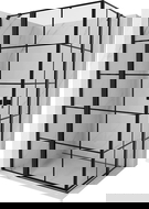 Mexen Mist Duo душ кабина с отварящи се врати 100 х 70 см, черна решетка, черна - 8A4-100L-070P-70-77