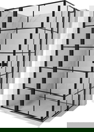 Mexen Mist L Duo душ кабина въртяща се 115 x 100 см, черна решетка, черна - 8A4L-115L-100P-70-77