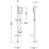 Mexen DQ54 плъзгащ се душ комплект, черен/хром - 785544581-17