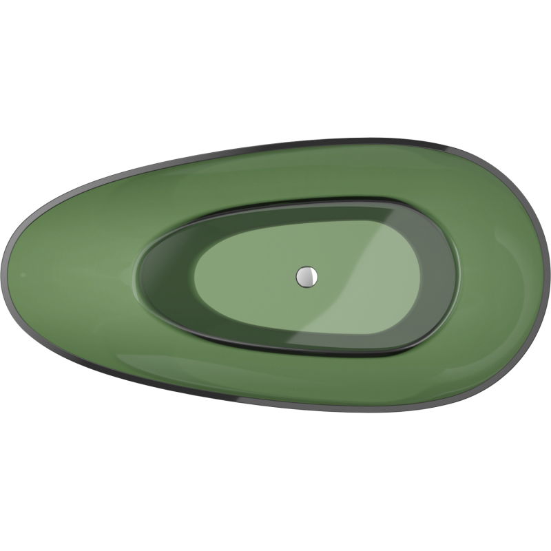 Mexen Glass Forest свободностояща прозрачна вана 170 x 85 см, хромиран бутон - 58061708502