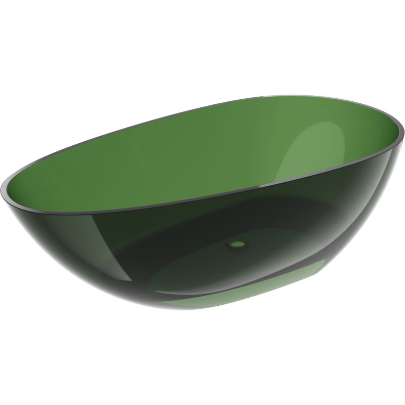 Mexen Glass Forest свободностояща прозрачна вана 170 x 85 см, хромиран бутон - 58061708502