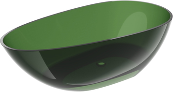 Mexen Glass самостоятелно стояща прозрачна вана 170 x 85 см, forest, хром